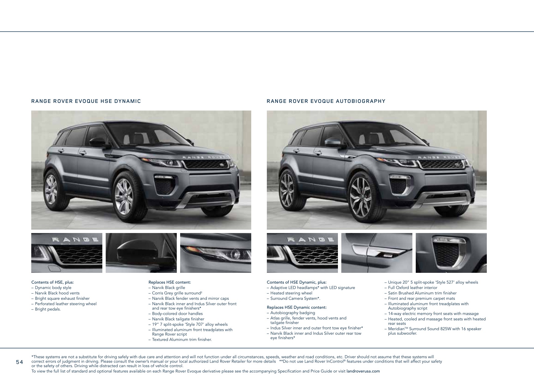 2017 Land Rover Evoque Brochure Page 36